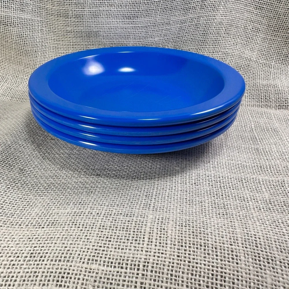 Dallas Ware B-75 Blue Melamine Bowls Set of 4 Plastics‎ Manufacturing Co